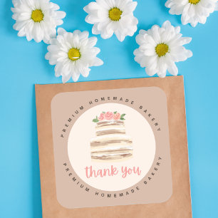 Love Cakes Bloemstuk Bruiloftstaart Sticker
