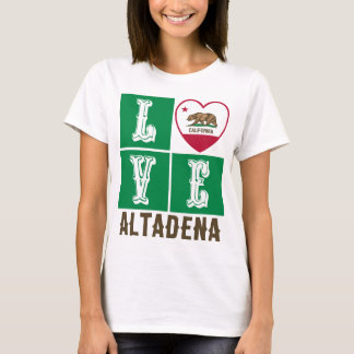 Love California State Flag Heart Altadena T-shirt