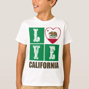 Love California State Flag Heart Pride T-shirt