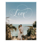 Love Calligraphie Couple Photo Poster (Devant)