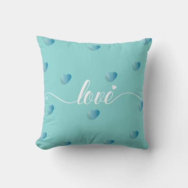 Love calligraphy hart romantic design kussen (Voorkant)