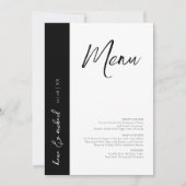 Love Calligraphy Mariage Menu B&W ID940 (Devant)
