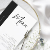 Love Calligraphy Mariage Menu B&W ID940