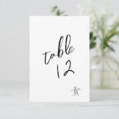 Love Calligraphy Numéro de table Black B&W ID940 (Debout devant)