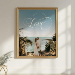 Love Calligraphy Paar Foto Poster Perfect Poster