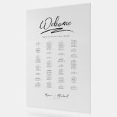 Love Calligraphy Welcome Seating Chart B&W ID940 (Angle)