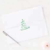 Love Came Down Kerstboom Envelope Seal Driehoek Sticker (Envelop)