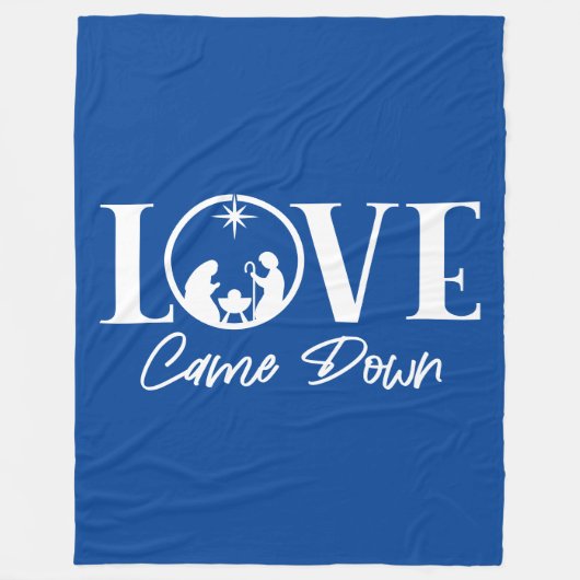 Love Came Down Natitivity Kerstmis Fleece Deken (Voorkant)