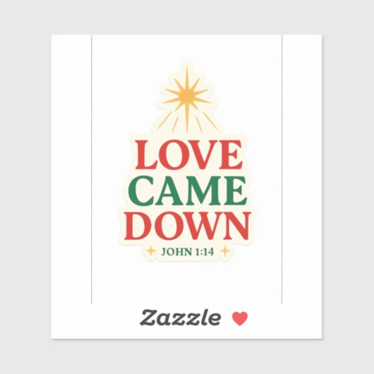 Love Came Down - Sticker de Noël avec (Feuille)