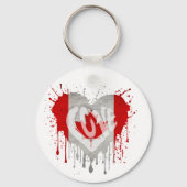 Love Canada Flag Sleutelhanger (Voorkant)