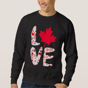 Love Canada Maple Leaves Schattige Canadese Canade Trui