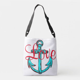 Love canvas tas strand anchor