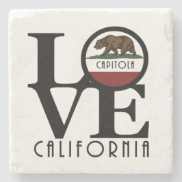 LOVE Capitola California Stenen Onderzetter