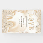 Love Caramel Marble Swirl Scripting Ephesians 4:2 Spandoek (Horizontaal)