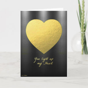 Love Card Boyfriend carte de voeux Gold Heart Card