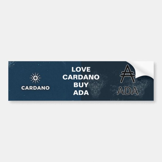 Love Cardano, Buy ADA Bumpersticker (Voorkant)