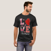 Love Cardiology Cardioloog Cardiac Nurse Valenti T-shirt (Voorkant volledig)