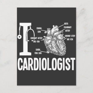 Love Cardioloog Heart Anatomic Cardiology Briefkaart