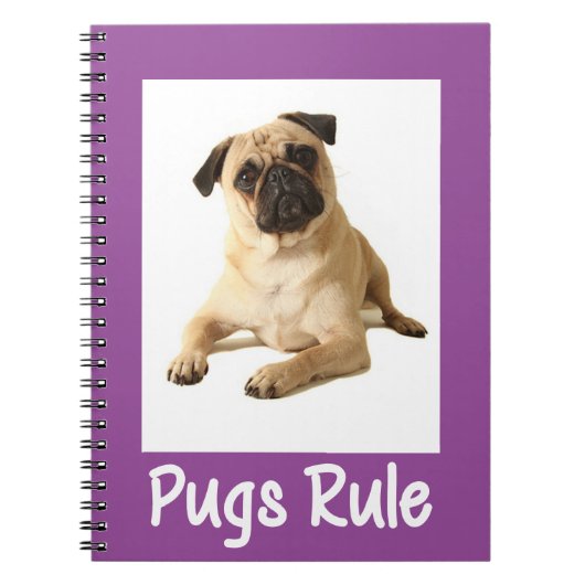 Love Carlin Puppy Dog Purple Notebook / Journal (Devant)