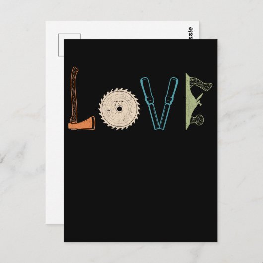 Love Carpenter Tools Woodworking Briefkaart (Voorkant / Achterkant)
