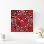 Love, Carré Mariage Horloge murale (Maison)