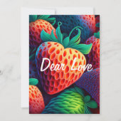 Love carte fraise pour les amoureux (Devant)