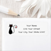 Love Cat adreslabel Etiket (Insitu)