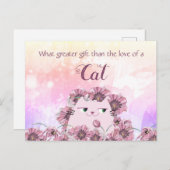 Love Cat Briefkaart (Voorkant / Achterkant)