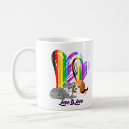 Love Cat & Dog - LGBTQ+ Pet Owner Koffiemok