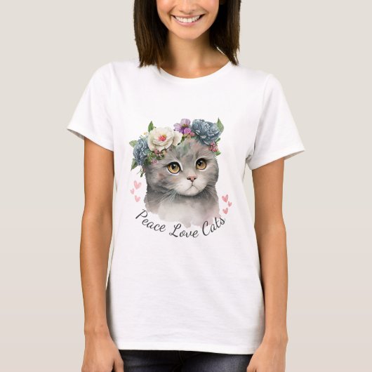Love Cat Girl T-shirt (Voorkant)