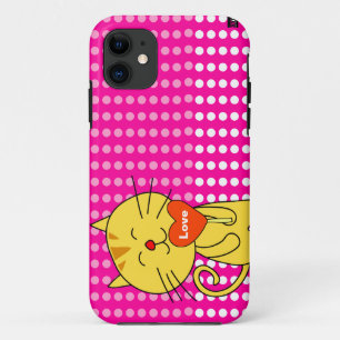 Love Cat Lollipop iPhone 5 Hoesje-Mate Hoesje
