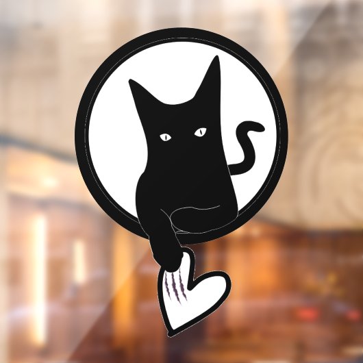 Love Cat Window Cling van dichter Adiela Akoo Raamsticker (Vel 2)