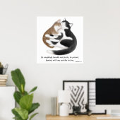 Love Cats Ephesians 4:2 Inspirerend Print (Thuiskantoor)