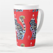 Love Cats Joyeux Catsmus Latte Mug de Noël (Angle droit)