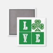 Love Celtic Shamrock Hearts Magneet (Voorkant / Achterkant)