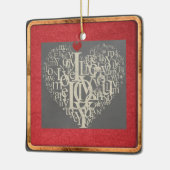 Love Ceramic Ornament (Links)