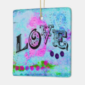 Love Ceramic Ornament (Links)