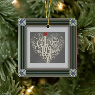 Love Ceramic Ornament
