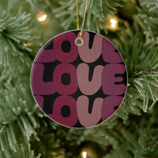 Love Ceramic Ornament (Boom)