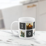 LOVE Chalkboard Photo Collage<br><div class="desc">Célébrez votre amour avec notre tasse de photo douce avec le style tendance de tableau noir et de lettres style machine à écrire! Ajoutez 5 de vos photos de carré préférées (parfait pour Instagrams !) dans les fenêtres fournies,  ainsi que vos noms et votre date ou anniversaire de mariage.</div>