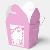 Love Champagne & Hearts Light Pink Takeout Bedankdoosjes (Geopend)
