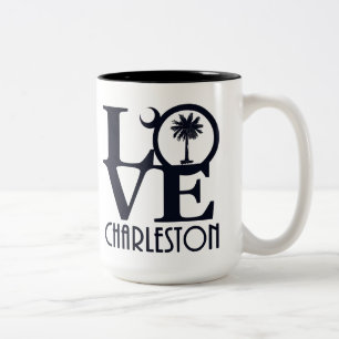 LOVE Charleston 15oz Tweekleurige Koffiemok