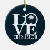 LOVE Charleston SC Keramisch Ornament (Voorkant)