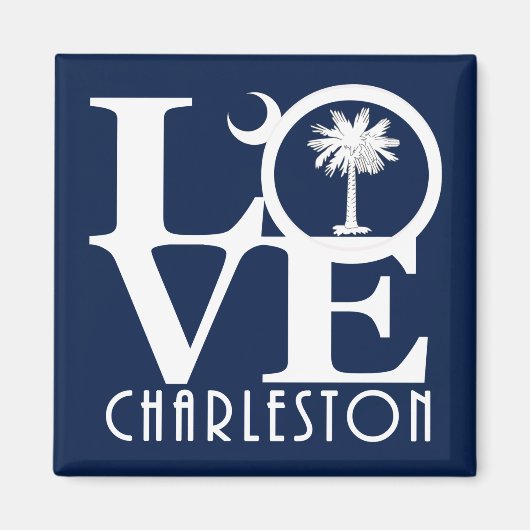 LOVE Charleston South Carolina Magneet (Voorkant)