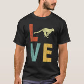 Love Cheetah   Cheetah Quote Retro T-shirt (Voorkant)