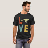 Love Cheetah   Cheetah Quote Retro T-shirt (Voorkant volledig)
