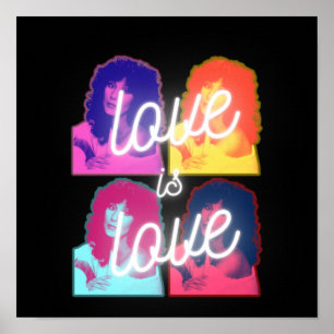 Love Cher Colorful LGBTQ Pride Poster