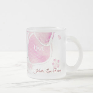 Love Cherry Blossom (personaliseren) Matglas Koffiemok