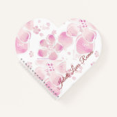 Love Cherry Blossoms Carnet Spiral En Forme Coeur (Devant)