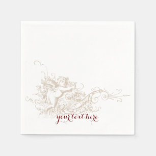Love Cherub Wedding Paper Napkin Set Servetten